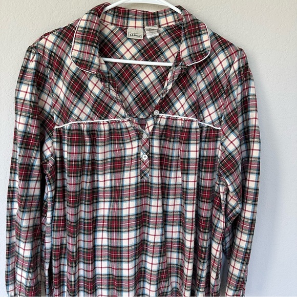 L.L. Bean Women's Scotch Plaid Stewart Nightgown Pajamas L - Picture 3 of 11